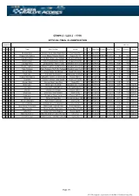 Final Classification