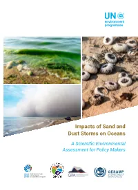 Impacts of Sand and Dust Storms on Oceans