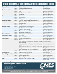 State Use Mandatory Contract Quick Reference Guide
