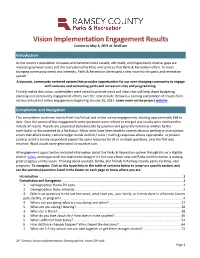 Vision Implementation Engagement Results Current to May 3, 2021 at 10:45 Am
