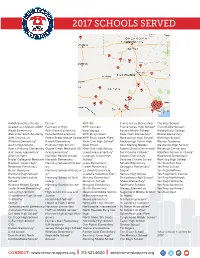 2017 Schools Served