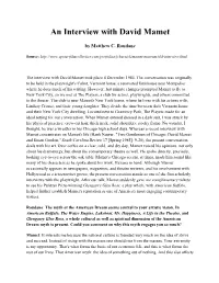 An Interview with David Mamet