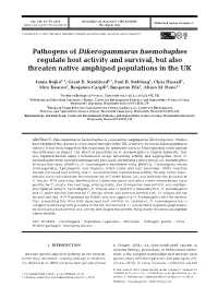 Pathogens of Dikerogammarus Haemobaphes Regulate Host Activity and Survival, but Also Threaten Native Amphipod Populations in the UK