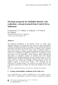 Strategic Program for Landslide Disaster Risk Reduction: a Lesson Learned from Central Java, Indonesia