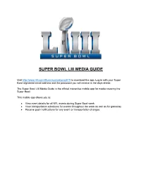 Super Bowl Liii Media Guide