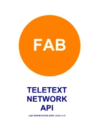 Teletext Network Api