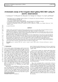 A Kinematic Study of the Irregular Dwarf Galaxy NGC 4861 Using HI
