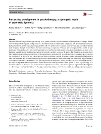A Synergetic Model of State-Trait Dynamics