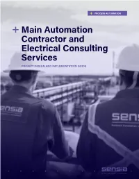 Automation Contractor and Electrical Consulting Services PROJECT DESIGN and IMPLEMENTATION GUIDE MAC/ECS PROJECT IMPLEMENTATION GUIDE 1