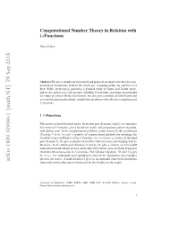 Computational Number Theory in Relation with L-Functions 3