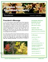 CVRS Newsletter October 2018.Pdf