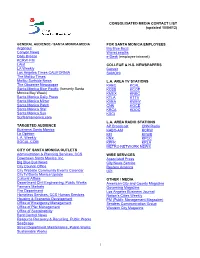 Media Contacts List