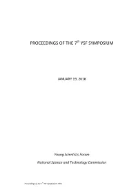 Proceedings of the 7 Ysf Symposium