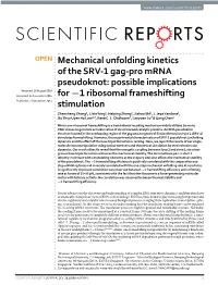 1 Ribosomal Frameshifting Stimulation