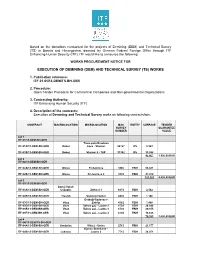 Execution of Demining (Dem) and Technical Survey (Ts) Works