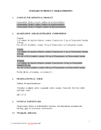 Summary of Product Characteristics