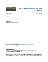 Thackeray's Reading