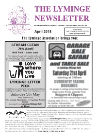 THE LYMINGE NEWSLETTER for the Communities of LYMINGE, ETCHINGHILL, RHODES MINNIS and POSTLING