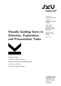 Visually Guiding Users in Selection, Exploration, and Presentation Tasks