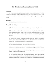 8.6 - Two-Solvent Recrystallization Guide