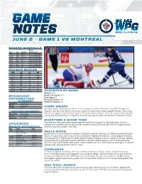 Game Notes Game Notes