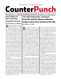 How BP and the Obama Adminis- Tration Have Been Joined at The