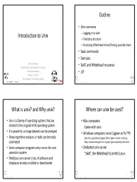 Introduction to Unix