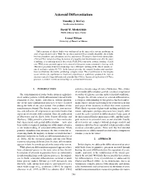 Asteroid Differentiation 733
