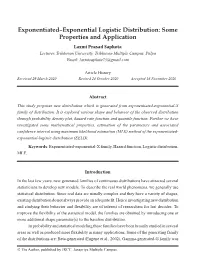 Exponentiated–Exponential Logistic Distribution: Some Properties And