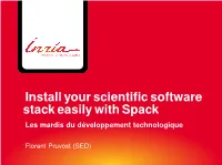 Install Your Scientific Software Stack Easily with Spack