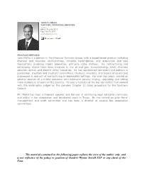 The Material Contained in the Following Paper Reflects the View of the Author Only, and Is Not Reflective of the Policy Or Posit
