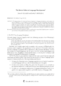 The Role of Affect in Language Development∗
