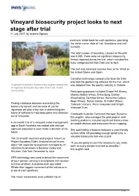 Vineyard Biosecurity Project Looks to Next Stage After Trial 11 July 2017, by Andrew Spence