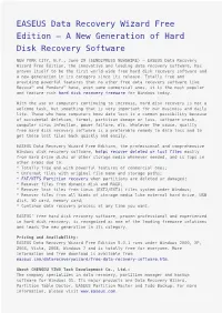 A New Generation of Hard Disk Recovery Software