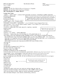 BUS-123 Spring 2014 Introduction to Stocks Name: Instr: F. Paiano Lecture Notes Assignments: Required: See