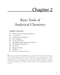 Chapter 2: Basic Tools of Analytical Chemistry