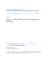 Claim of Pottawatomies of Indiana and Michigan