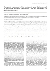 Diaporthales), and the Introduction of Apoharknessia Gen