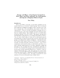 Grunge and Blues, a Sociological Comparison: How Space and Place Influence the Development and Spread of Regional Musical Styles