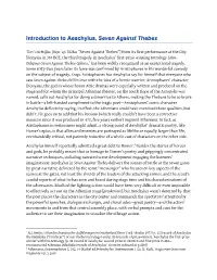 Introduction to Aeschylus, Seven Against Thebes
