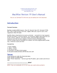 Macwise Version 19 User's Manual