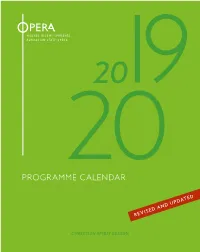 Programme Calendar