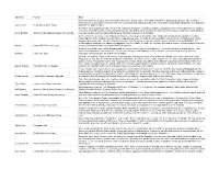 Star Wars Character Descriptions