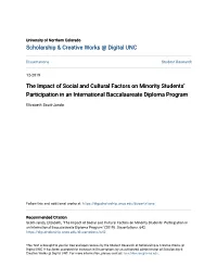 The Impact of Social and Cultural Factors on Minority Students’ Participation in an International Baccalaureate Diploma Program