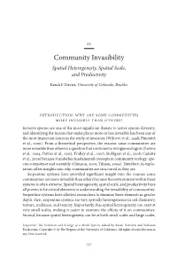 Community Invasibility Spatial Heterogeneity, Spatial Scale, and Productivity