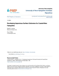 Developing Impervious Surface Estimates for Coastal New Hampshire