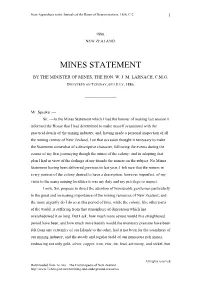 Mines Statement