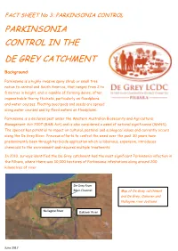 Parkinsonia Control in the De Grey Catchment