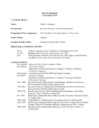 Typical CV Example