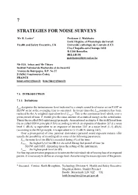 7 Strategies for Noise Surveys